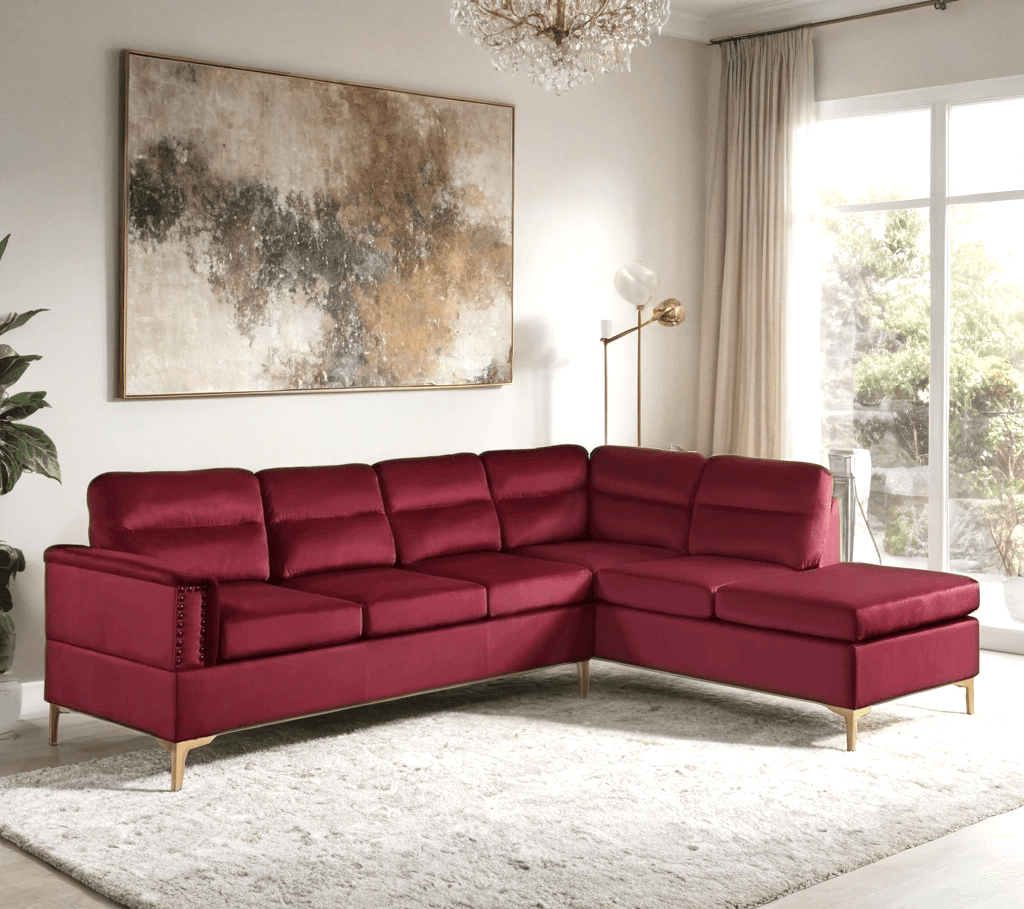 Vogue - Red Sectional  | image 1