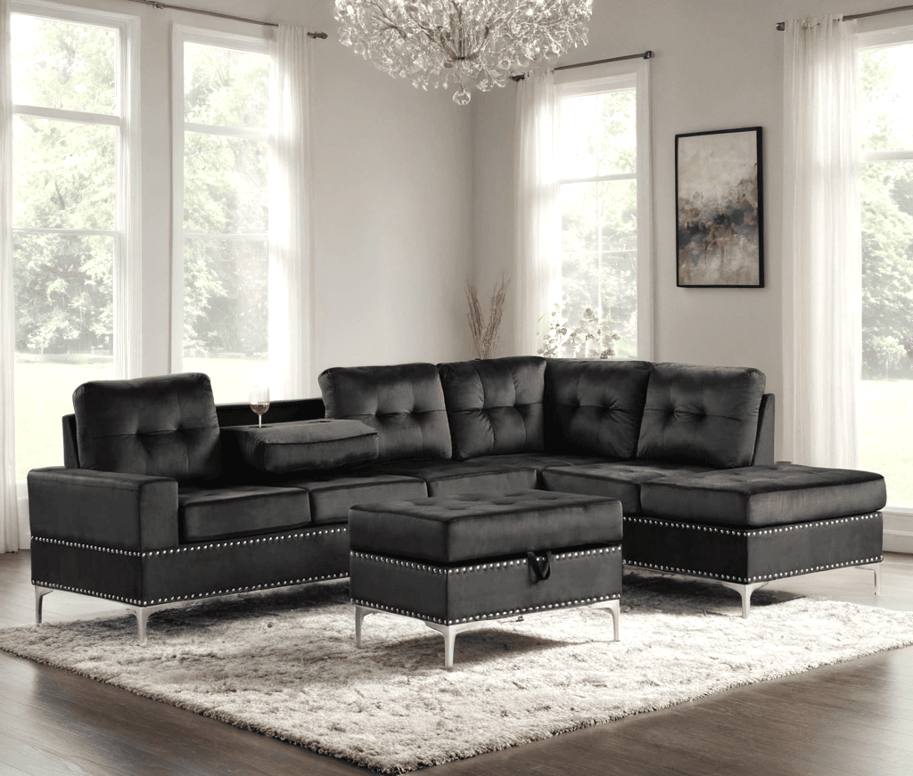Anserra  Reversible Sectional + Ottoman Set  | image 1