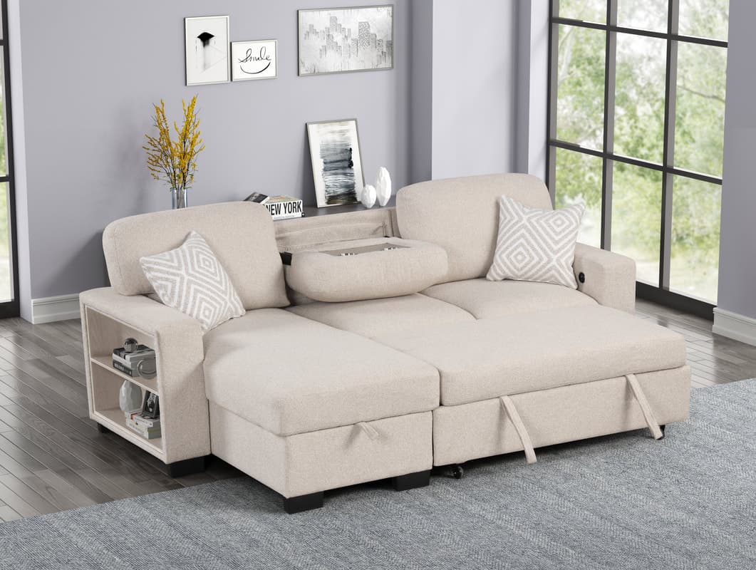 Pacific  Reversible Sectional With Pull-Out Bed  | image 1