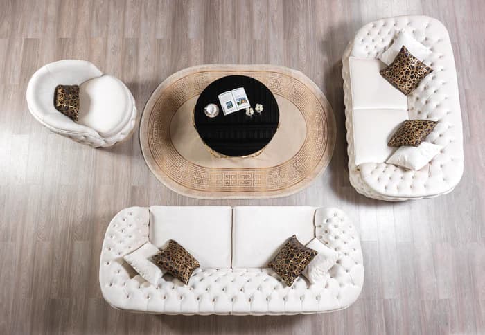 Lupino Ivory Velvet Sofa 95" & Loveseat 82"  | image 7