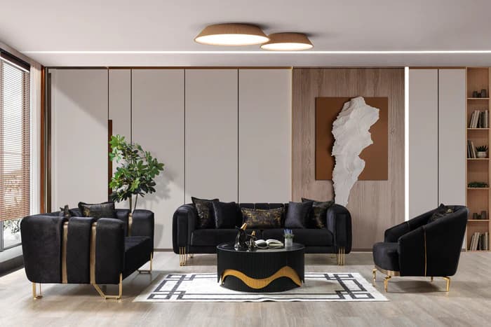 Santana Black Velvet Chair  | image 5