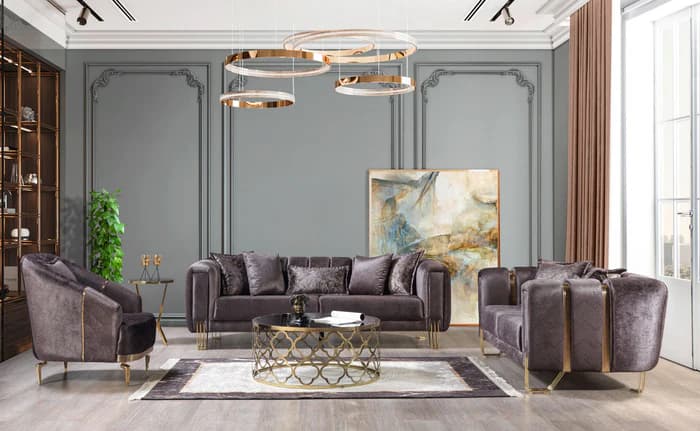 Santana Smoke Velvet Chair  | image 5