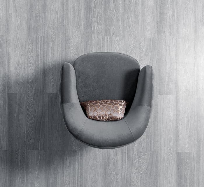 Victoria Gray Velvet Chair  | image 3