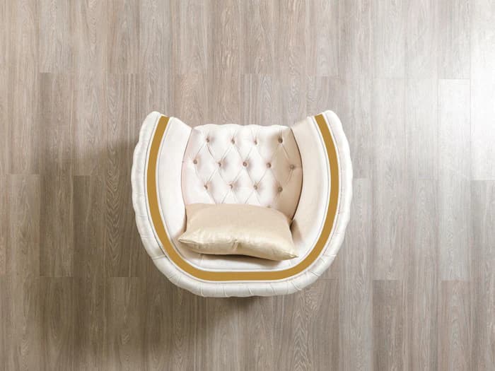 Fanci Ivory Velvet Chair  | image 4