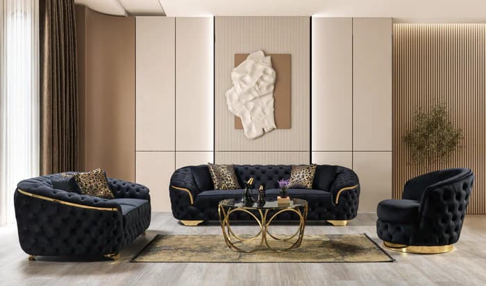 Lupino Black Velvet Chair  | image 7