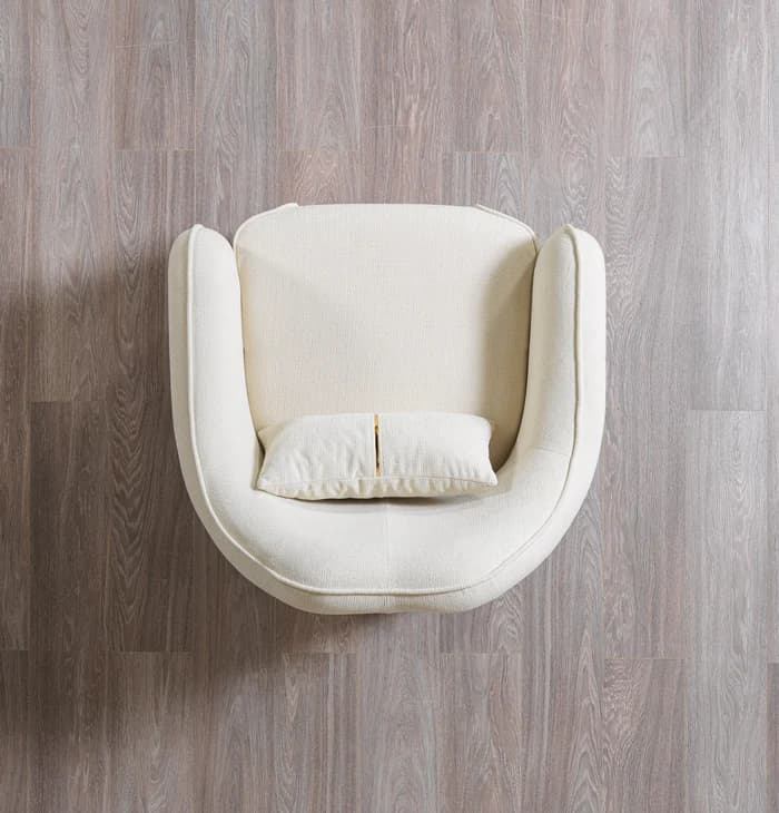 Helena Ivory Velvet Chair  | image 3