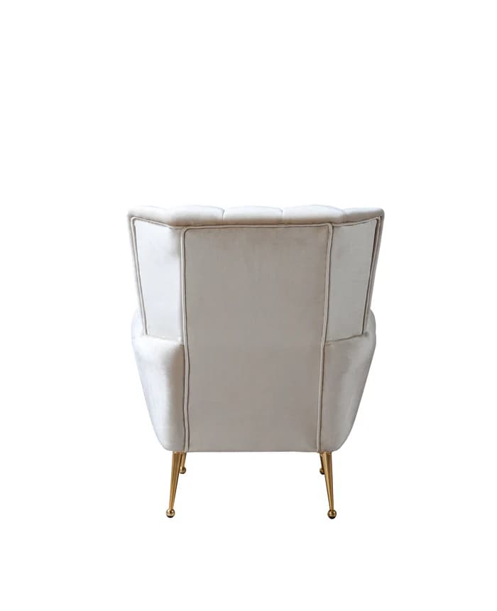 Merida Ivory Velvet Chair  | image 2