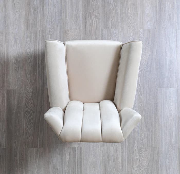 Merida Ivory Velvet Chair  | image 3