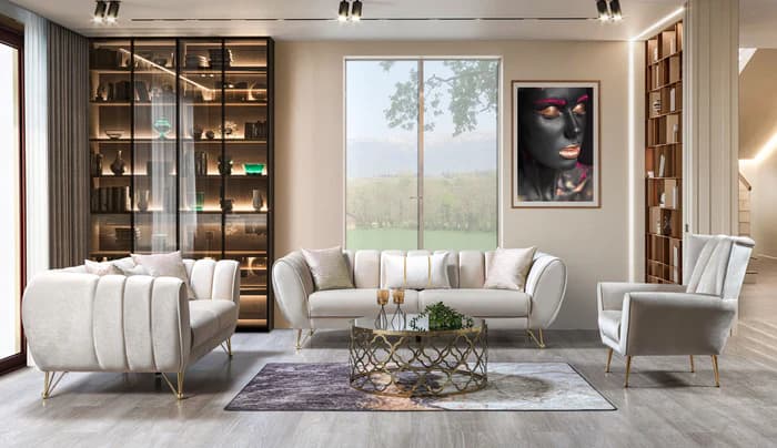 Merida Ivory Velvet Chair  | image 5