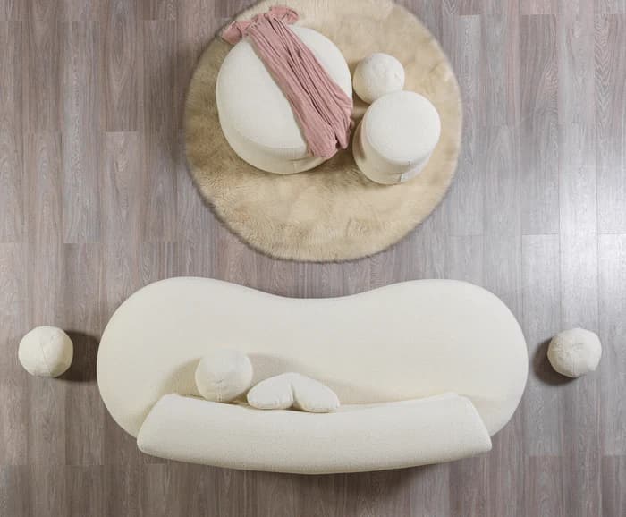 Larissa Ivory Boucle Loveseat  | image 3