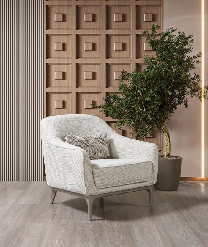 Dylan Ivory Linen Chair  | image 1