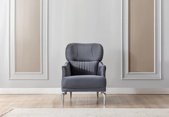 Angela Gray Velvet Chair  | image 1