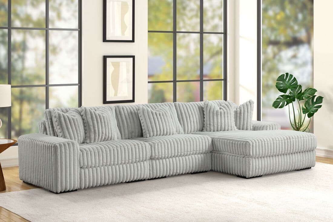SUNDAY2 GRAY 3PC Sectional  | image 1