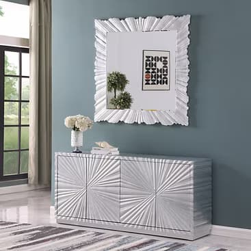 A-C10 Selene Silver Leaf Console  | image 1