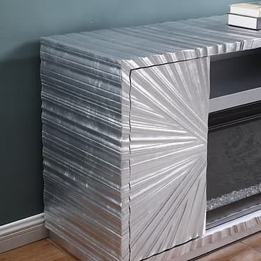A-F06 Selene Silver Leaf Fireplace  | image 2