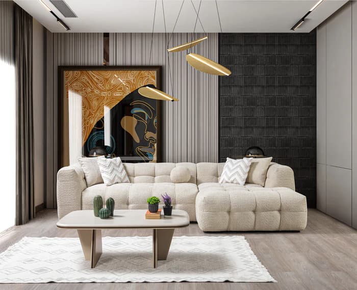 Ivy Boucle RAF 110" Sectional  | image 1