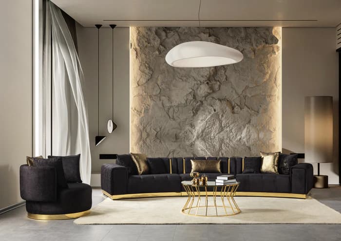 Michelle Velvet 3-Piece Curved 165" Sectional  | image 10