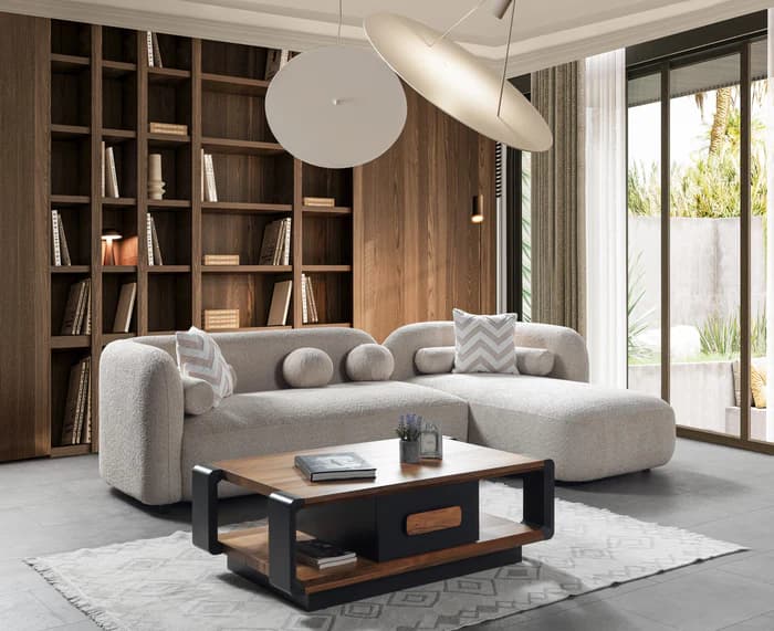 Liva Boucle RAF 110" Sectional  | image 3