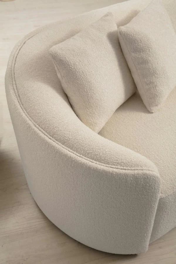 Cloe Ivory Boucle Curved 134" LAF Sectional  | image 2