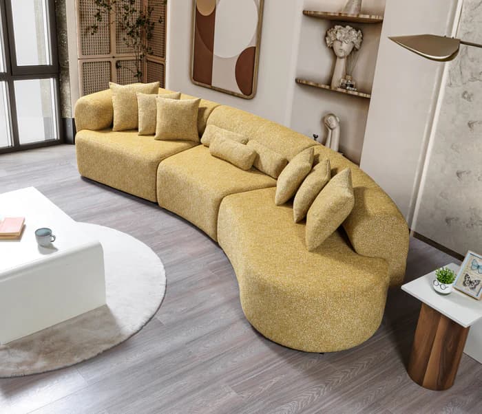 Lena  Boucle 3-Piece Curved 145" Sectional  | image 7