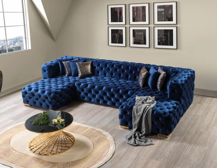 Neva Velvet Double Chaise 138" Sectional  | image 4