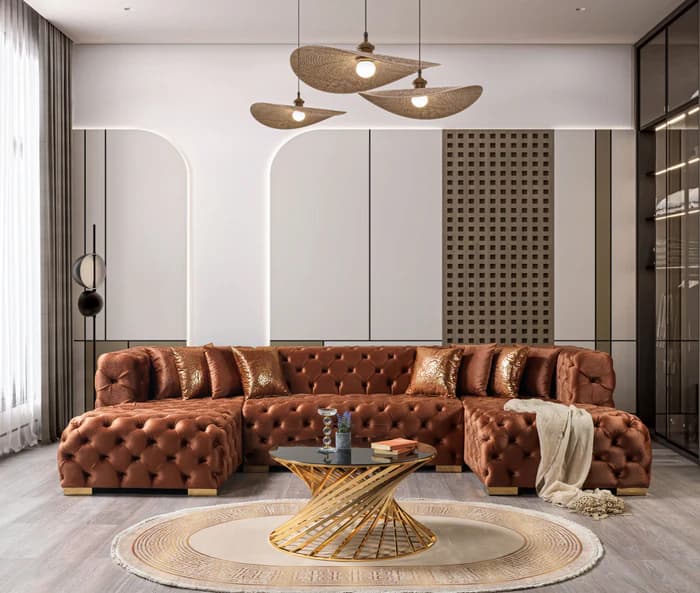 Neva Velvet Double Chaise 138" Sectional  | image 7