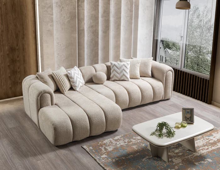 Lis Sand Boucle LAF 115" Sectional  | image 3