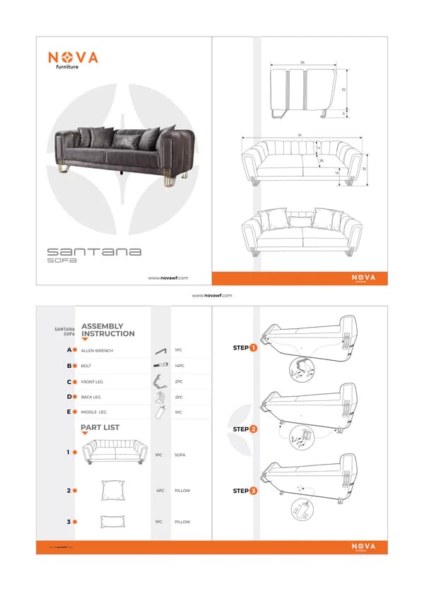 Santana Velvet Sofa 89" & Loveseat 69"   | image 8