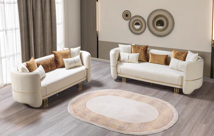 Helena Ivory Velvet Sofa 94" & Loveseat 82"  | image 2