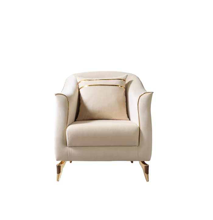 Belinda Ivory  Velvet Chair  | image 5