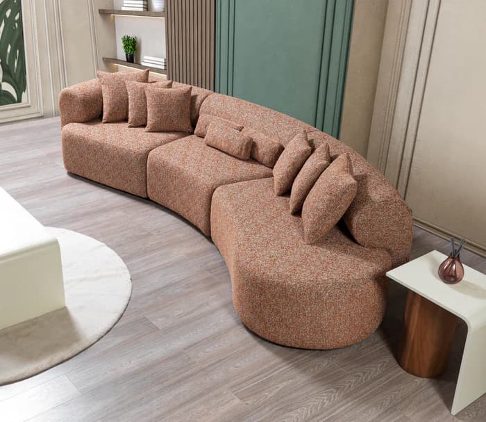 Lena  Boucle 3-Piece Curved 145" Sectional  | image 11