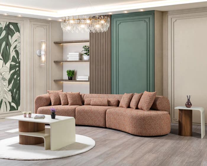 Lena  Boucle 3-Piece Curved 145" Sectional  | image 13