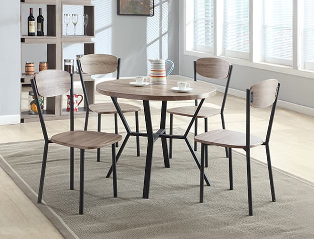 1230SET-GW BLAKE 5-PK ROUND DINING SET GREYWAS  | image 1