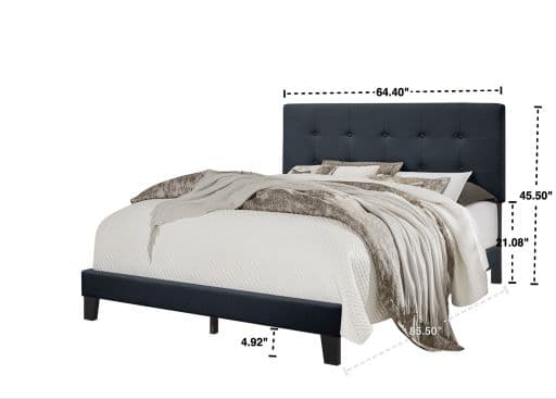 940 Charcoal Platform Bed - Twin, Full, Queen, King  | image 2