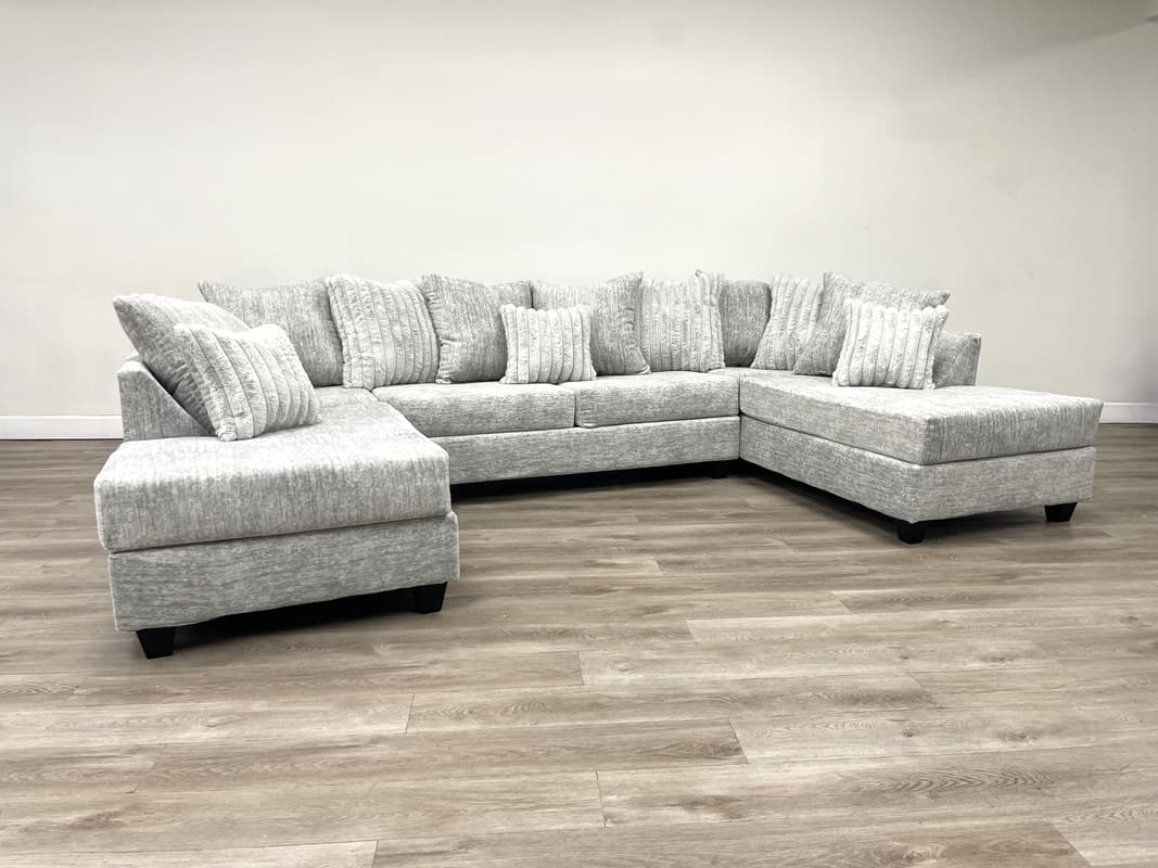 411 Gray - Double Chaise Sectional | image 1