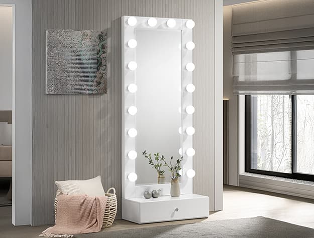 B4852WH-DB-SET LUXO TALL LIGHTED VANITY W/DRAWER | image 1