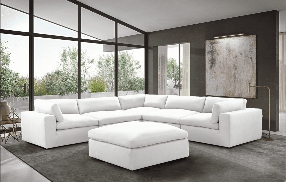 XL CLOUD WHITE Sectional + Ottoman Set | image 2