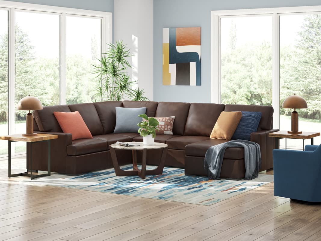 Ashley 485-04 - Top Grain Leather Sectional | image 1