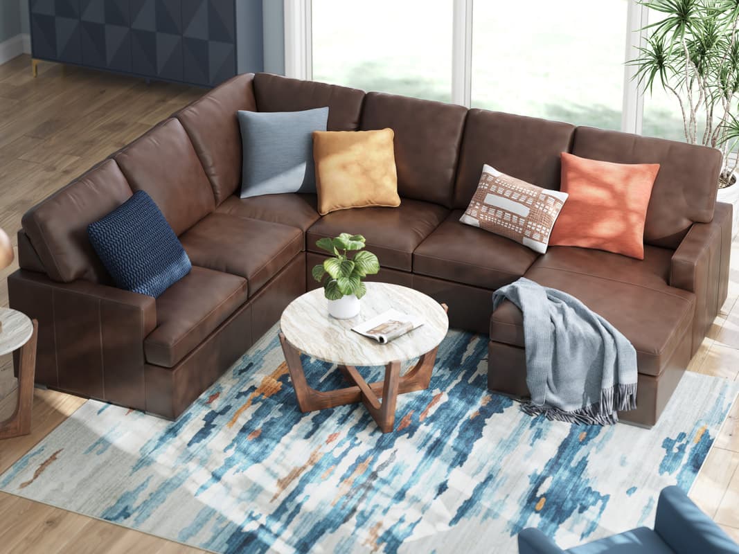 Ashley 485-04 - Top Grain Leather Sectional | image 2