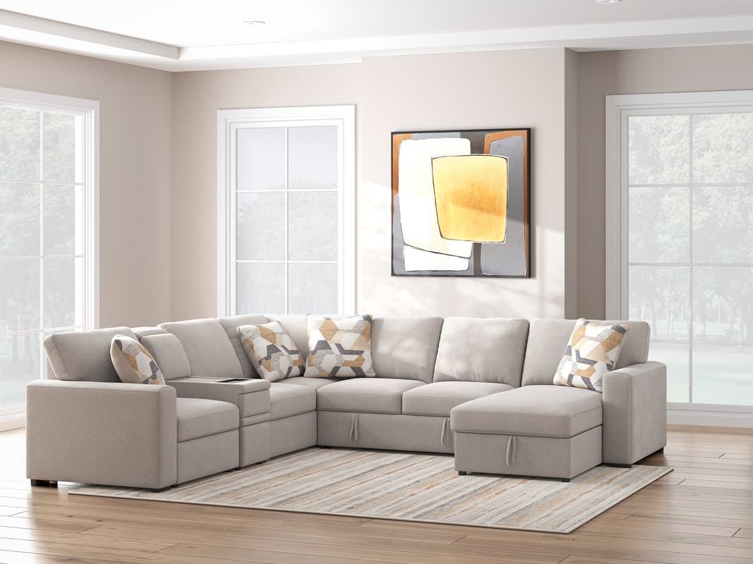 Ashley 673-05 Sectional with Pull Out | image 1