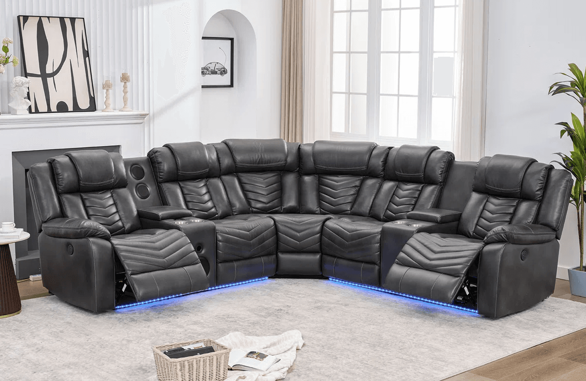 ACE28 Gray Reclining Sectional | image 1