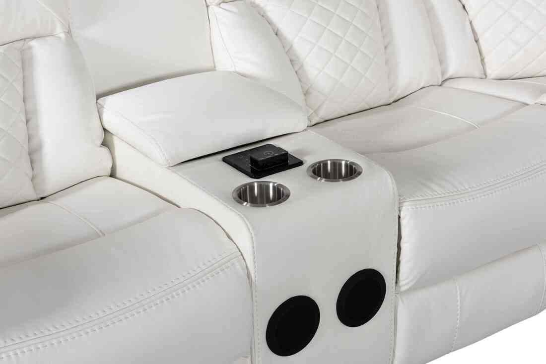 Alexa2023 White Reclining Sectional | image 3
