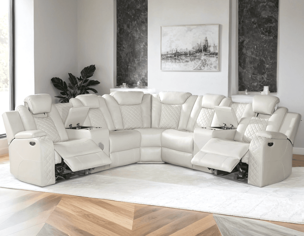 Spaceship Sand Power Reclining Sectional (Power Headrests) | image 1