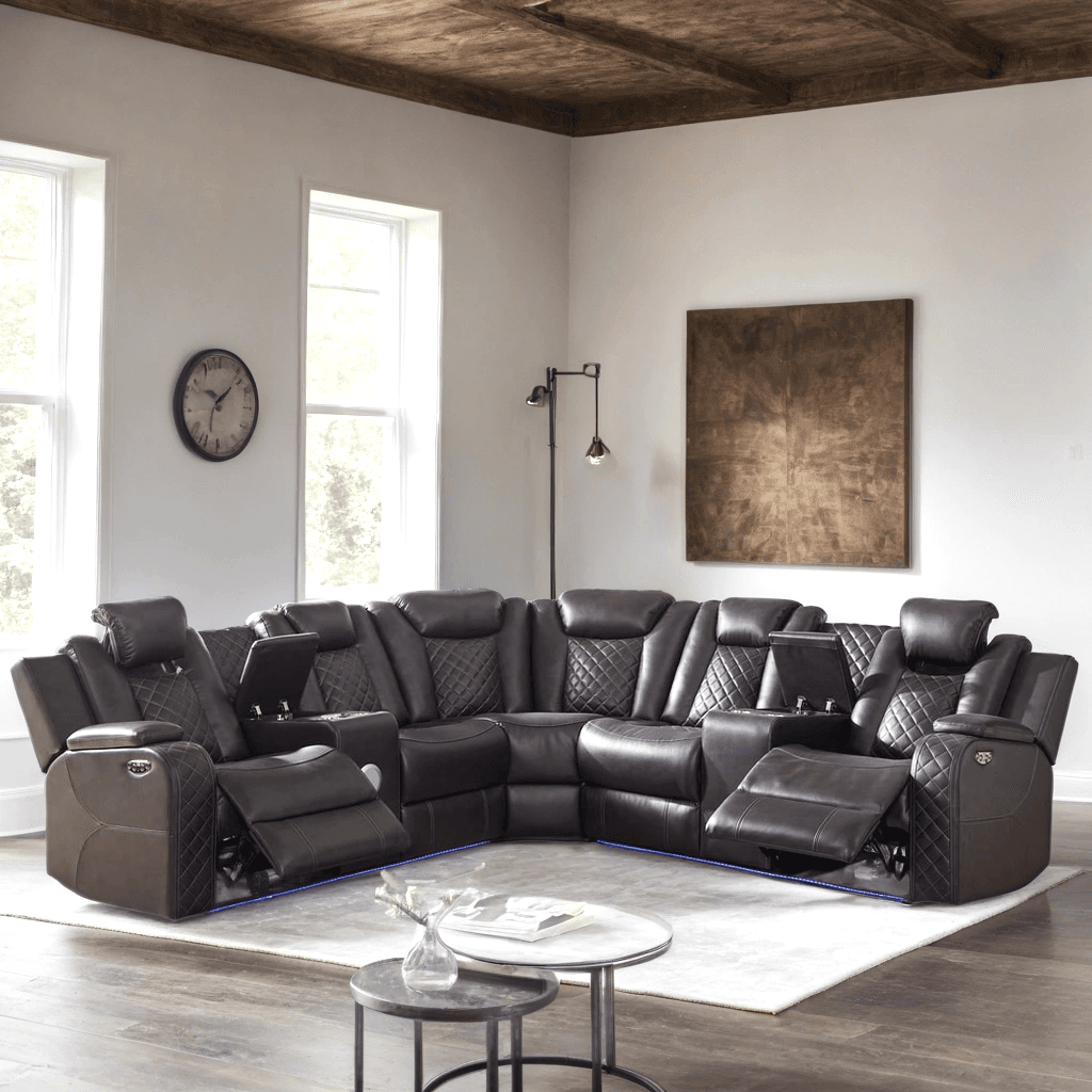 Spaceship Espresso Power Reclining Sectional | image 1