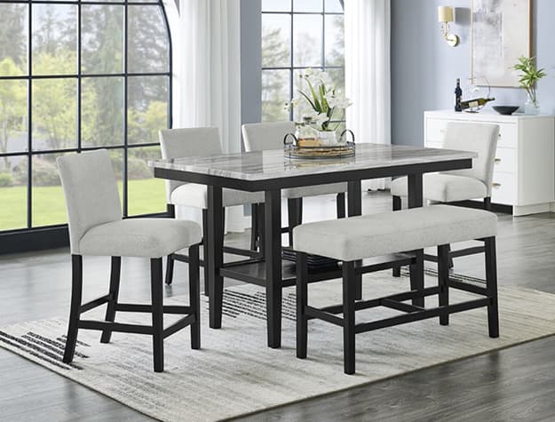 1718-6P MARBEL 5PK + BENCH COUNTER HEIGHT | image 1