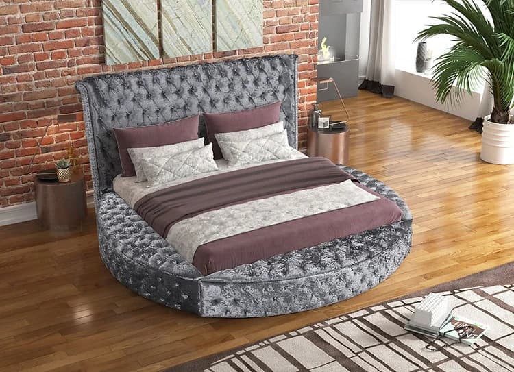 Reina Bed Grey Velvet | image 1