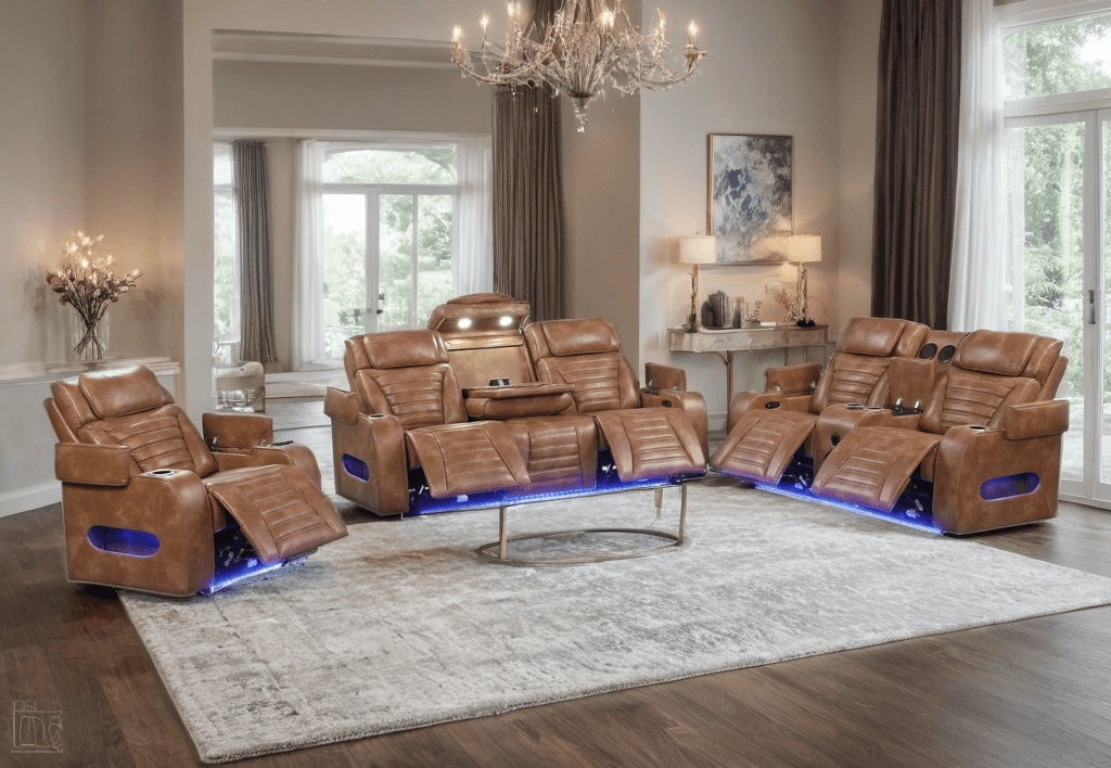 TOKYO 3PC Brown Power Reclining Set | image 1