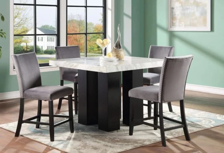 Camila 5PC Dining Set White Top | image 1