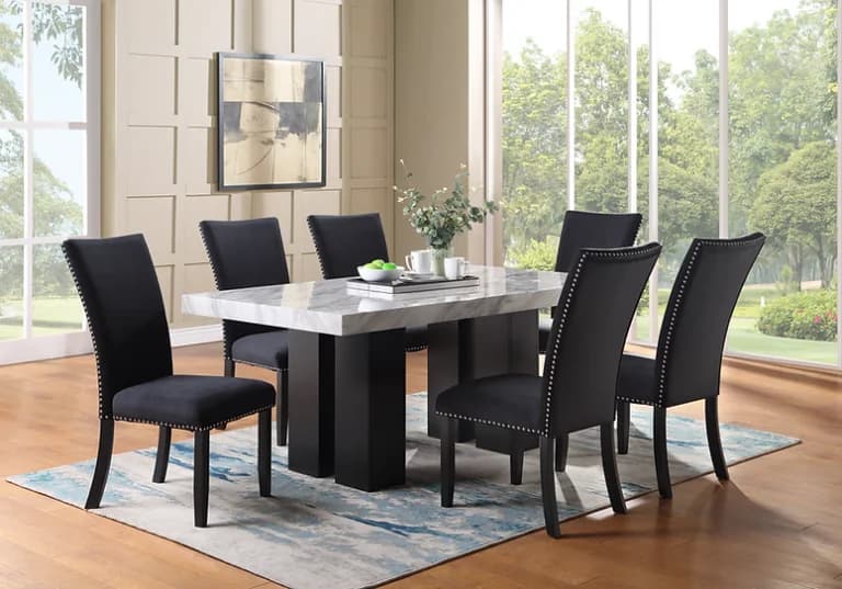 Axel 7PC Dining Set White Top | image 1