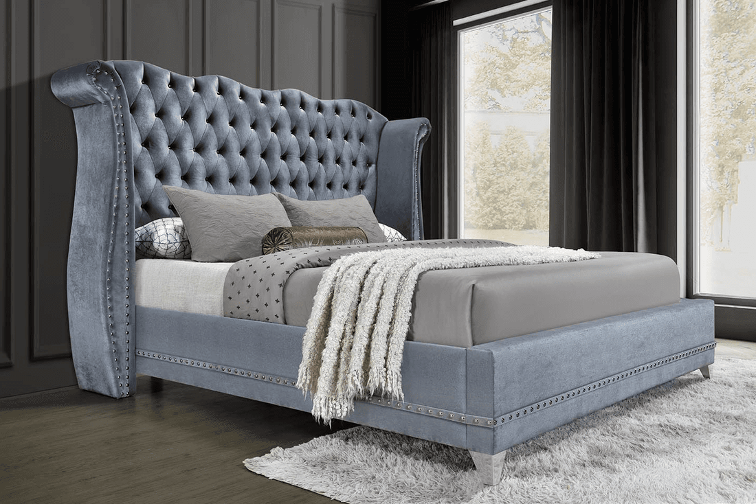 Luxor Grey Platform Bed - Queen, King | image 2